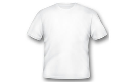 blank white t shirt. White T-Shirt PSD Icon Image