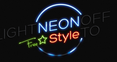 text styles photoshop neon