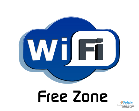 Free on Free Blue And White 3d Wifi Logo In A Fully Editable Photoshop Image