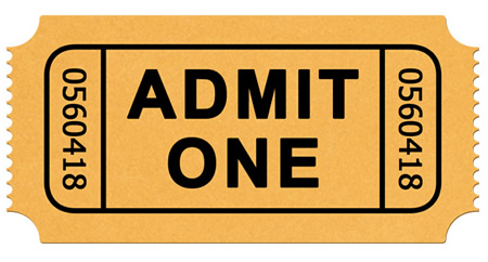 A free fully editable Admission Ticket Template for Photoshop.