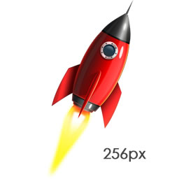 Rocket Ship Psd And Png Icon