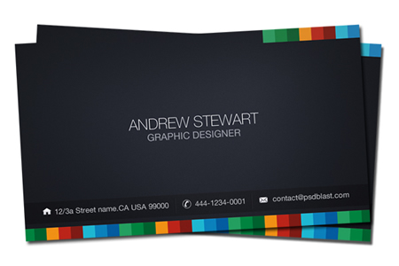 Color Business Card on Business Card