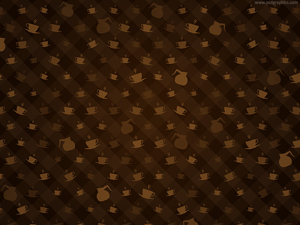 Brown Coffee Cup Pattern Background