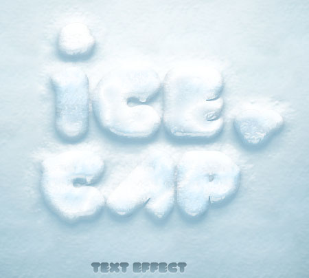 Snow Text Effect For Photoshop