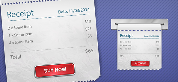 Receipt Template For Photoshop - CDev